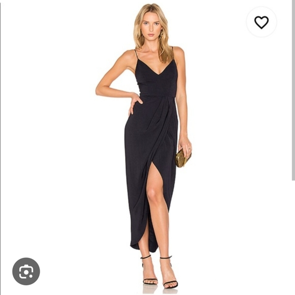 NWT Shona Joy Draped Cocktail Dress In Navy - Picture 1 of 10